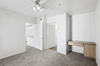 Ceiling fan in room